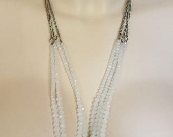 Necklace - multi-strand beaded necklace retro design