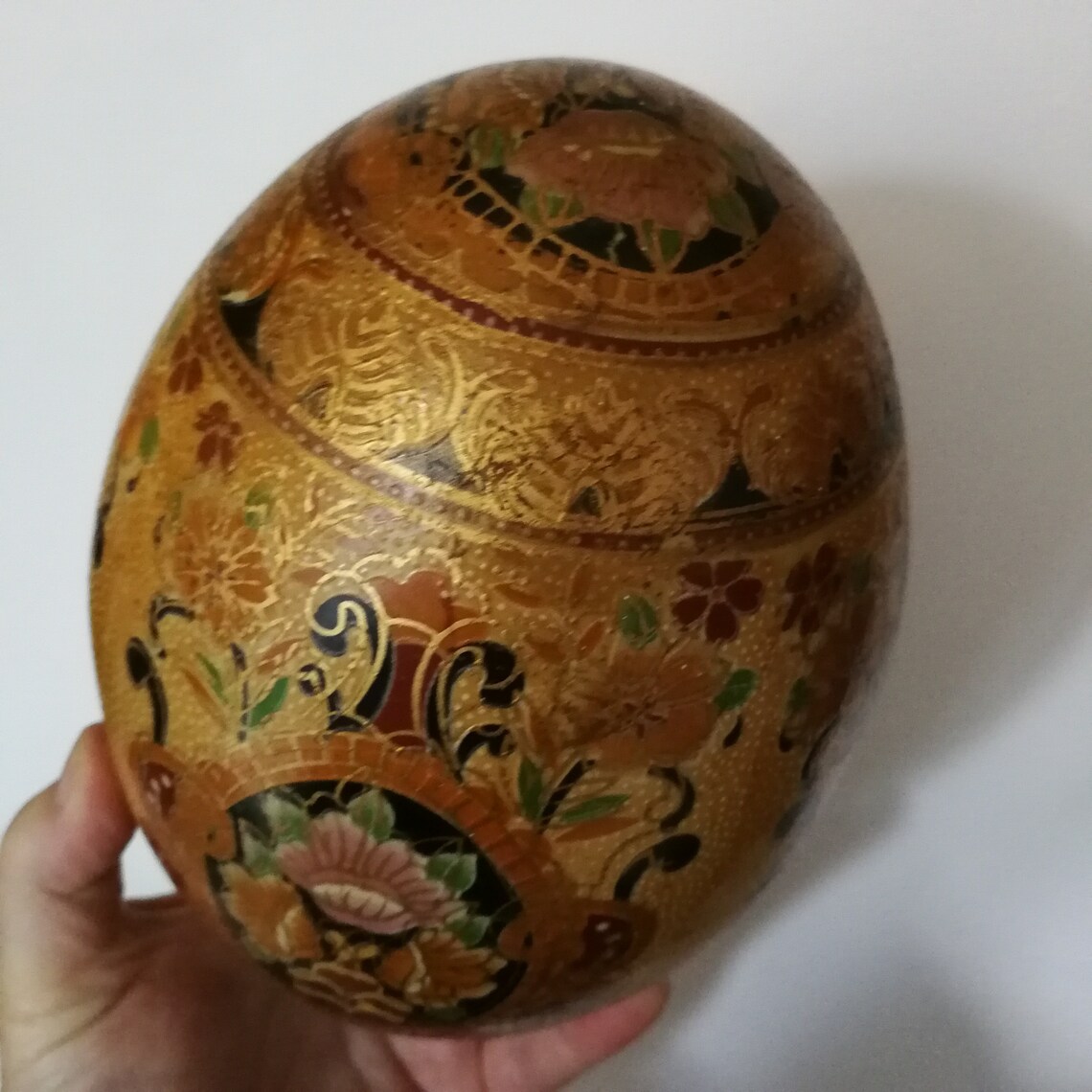 Satsuma Large Hollow Porcelain Egg China Hand Painted Chinese Etsy