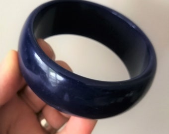 Bangle - funky blue plastic bangle