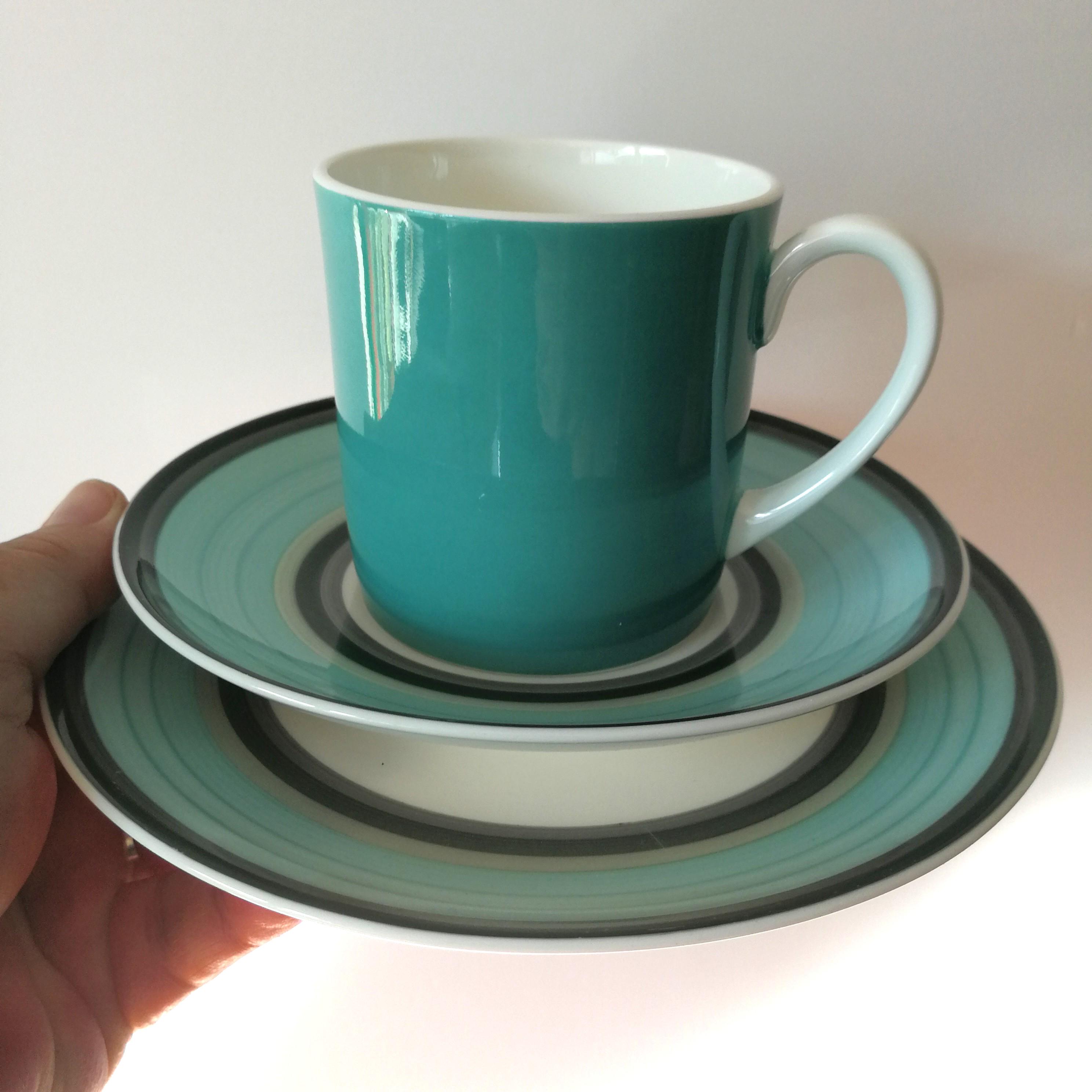 Susie Cooper スープチューリン Charming Susie Cooper Baby Blue Teacup & Saucer. For Sale at