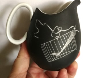 Rosenthal Johann Haviland PAPAGENO milk jug creamer bird cage decoration