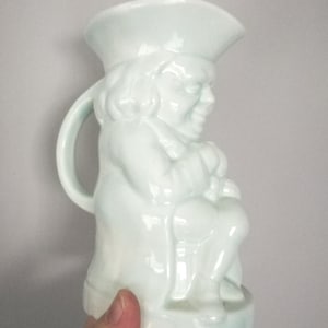 Vintage pale green Toby Jug Made in England Burlington no damage
