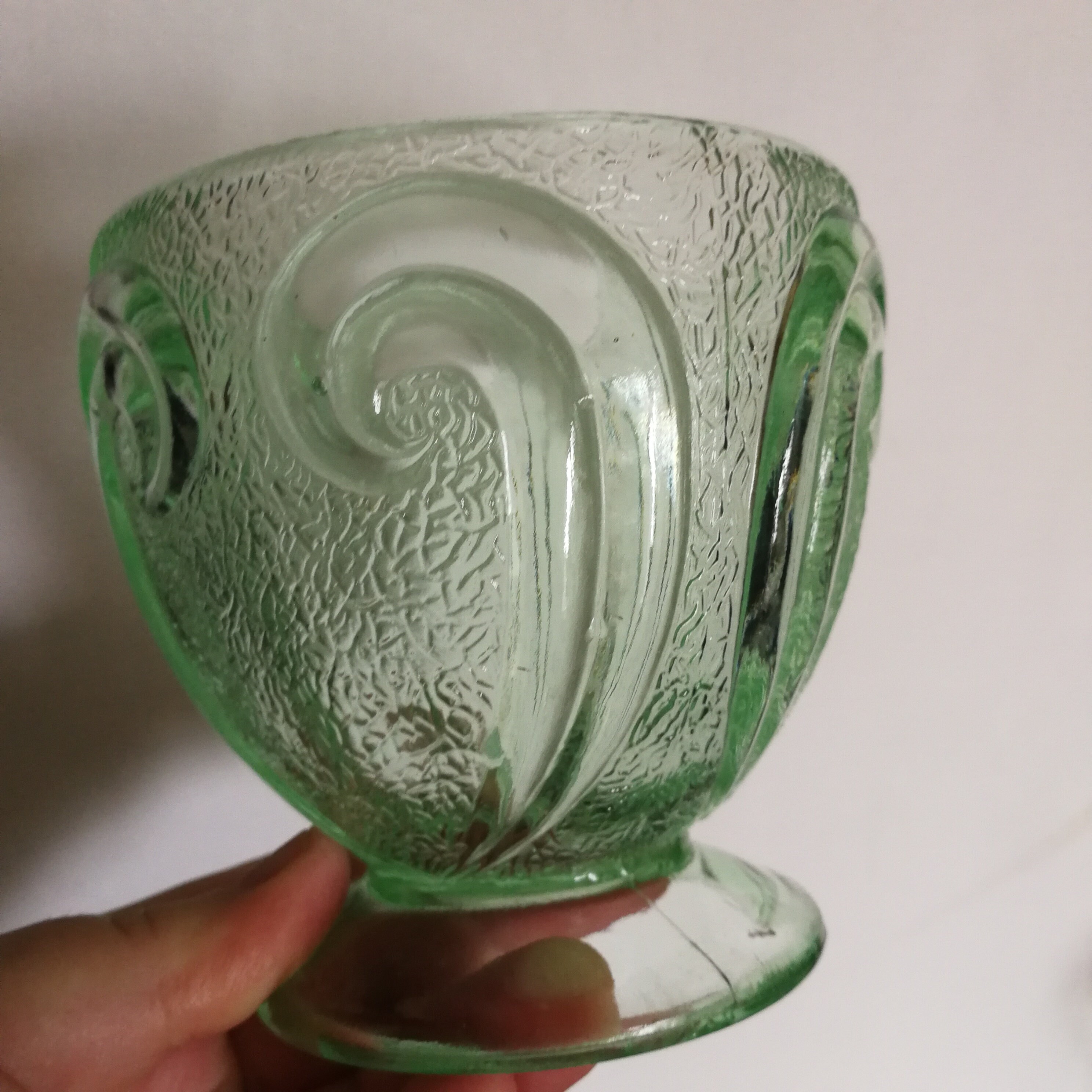 Bagley Rutland Pressed Glass Bowl Art Deco posey bowl jarrón Etsy