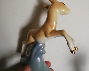 ヴィンテージ レトロ キッチュ 陶器 ミッドセンチュリー 跳ねる鹿