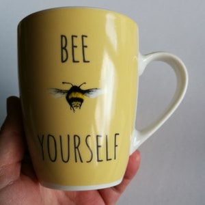 Bee Yourself porseleinen mok: nieuwigheidscadeau