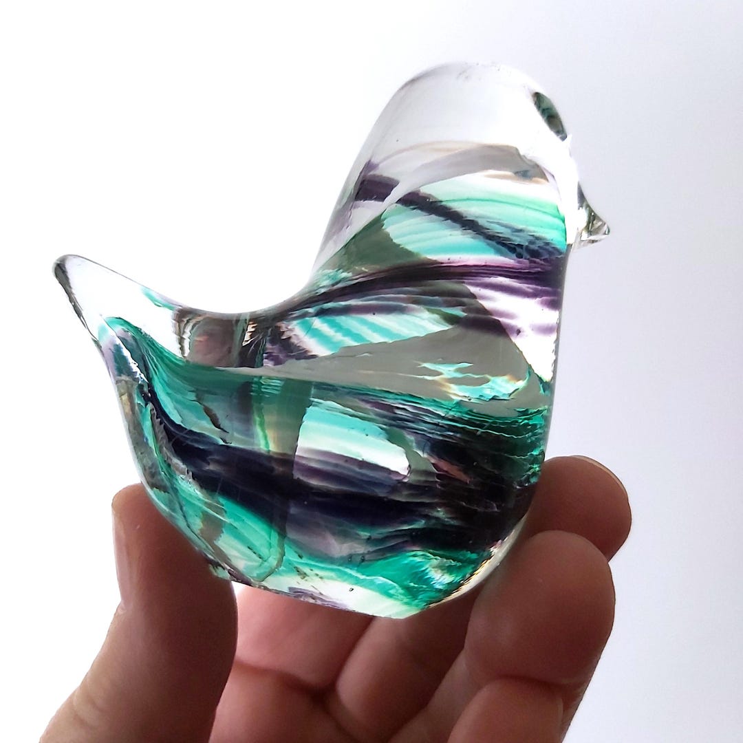 Irish Clear Kerry Glass Bird Paperweight Sculpture - Etsy