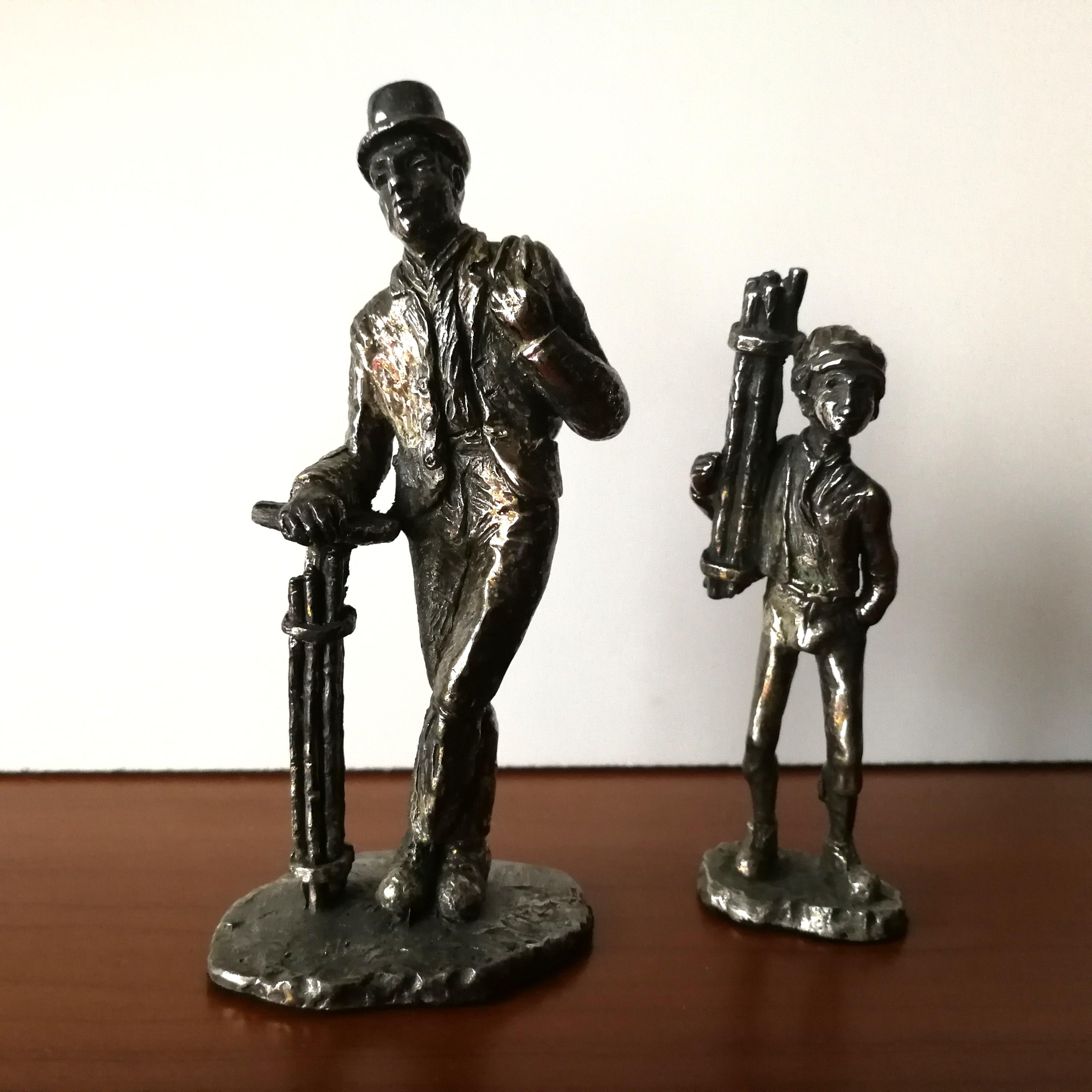 Vintage 1980s Pewter Figurines: Victorian Chimney Sweep