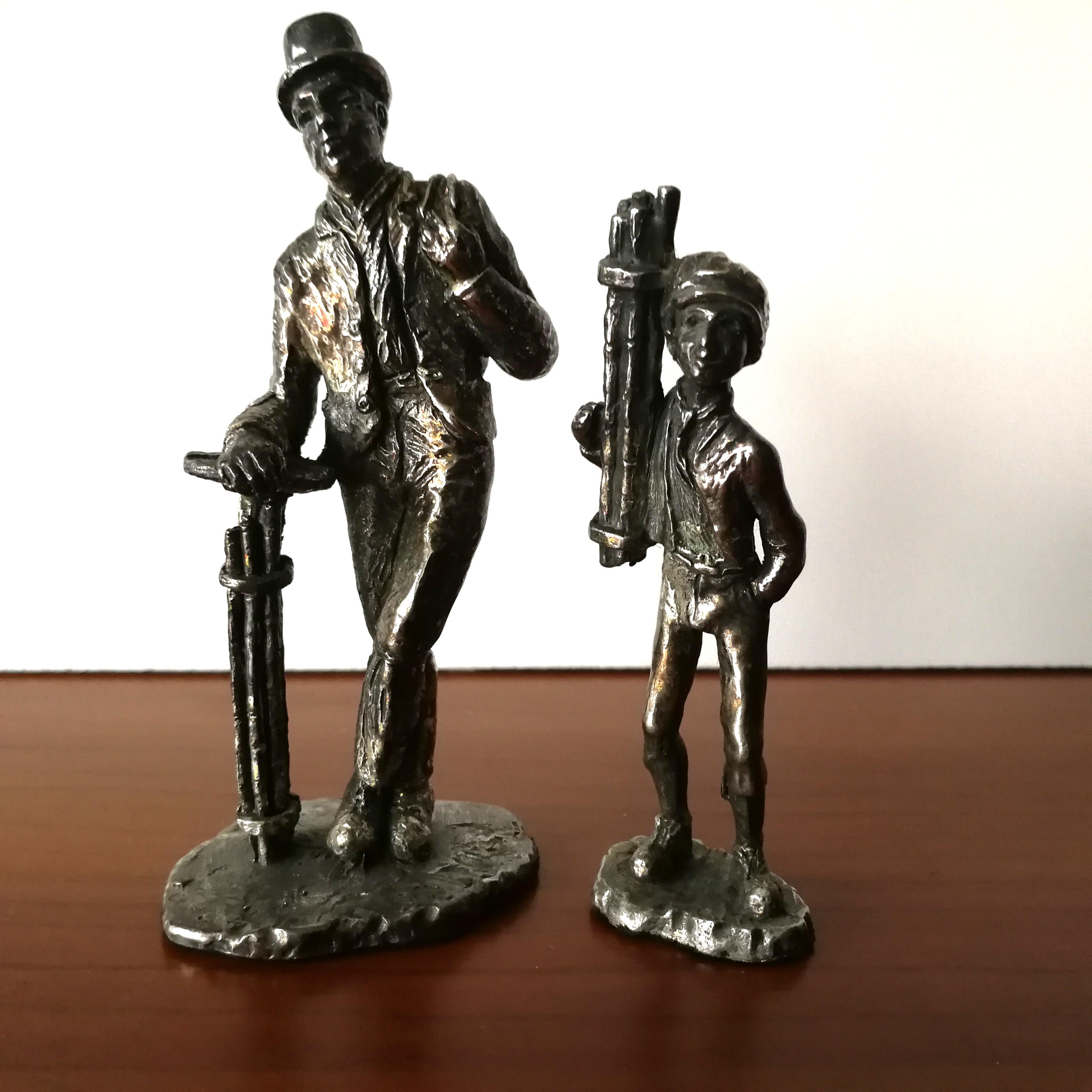 Vintage 1980s Pewter Figurines: Victorian Chimney Sweep