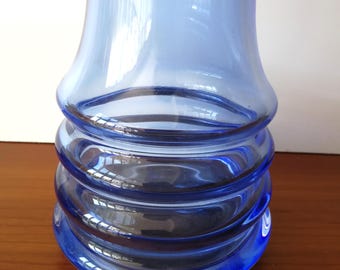 背の高いミッドセンチュリーコバルトブルーガラス花瓶 - 38cm - Etsy 日本
