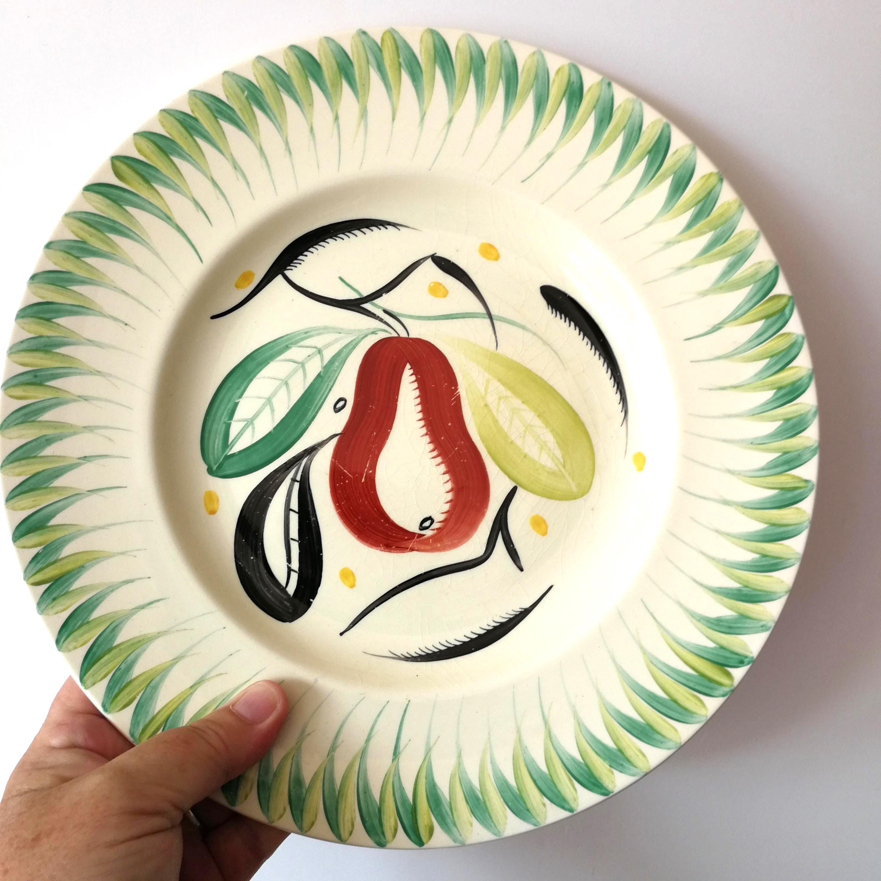 Susie Cooper プレート2枚＊グレーリーフ☆キャトル・セゾン☆雅姫さん Rare Susie Cooper Pompadour Pear Dinner Plate: Leaping Deer, 1930s