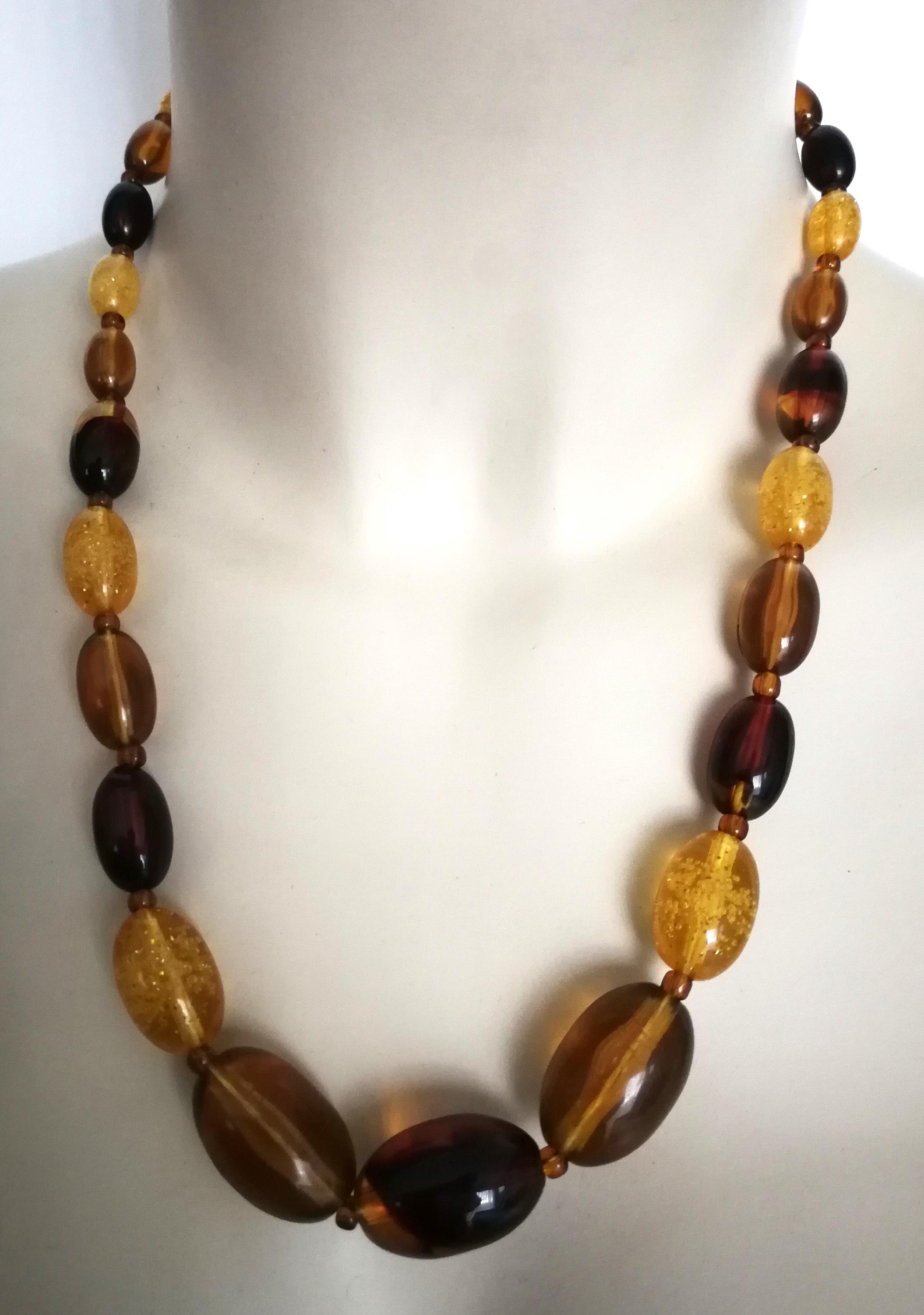 【新品】BIG SYNTHETIC RESIN BEADS NECKLACE 新品】BIG SYNTHETIC RESIN BEADS NECKLACE