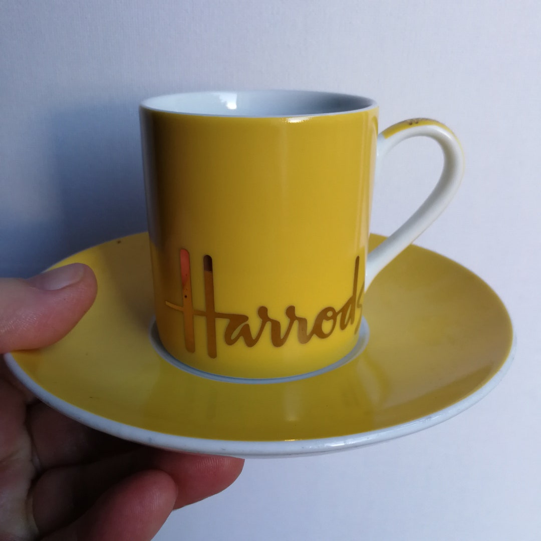 Harrods Espresso Cup & Saucer in Sunshine Yellow Etsy
