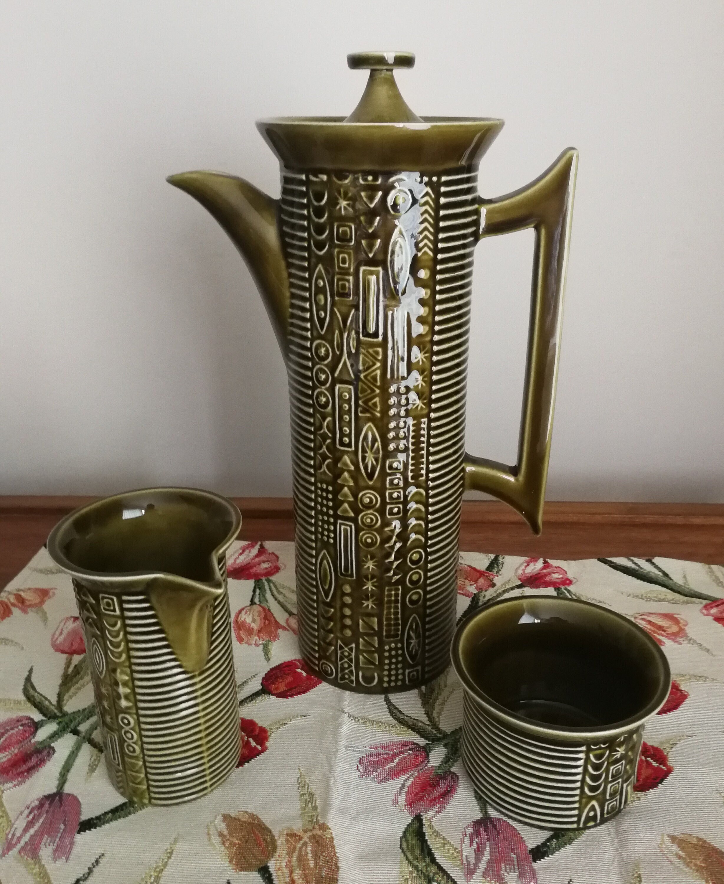 Vintage Portmeirion Coffee Set: 1964 Cypher Pattern Milk Jug