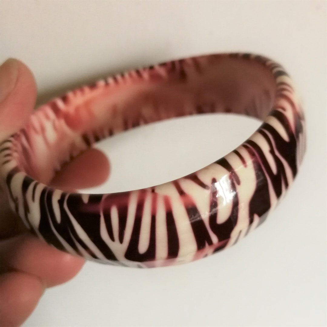 Bangle Funky Animal Print Pattern Plastic Bangle Retro Design - Etsy