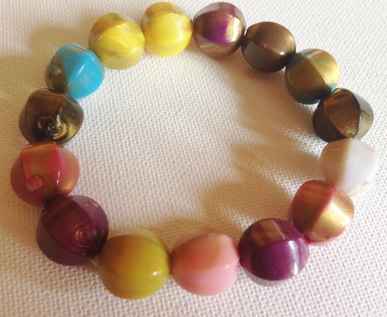 plastic beads bracelet colourful costume jewllery Bracelet