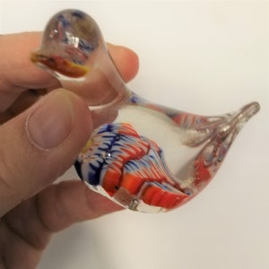 Small glass duck bird figurine