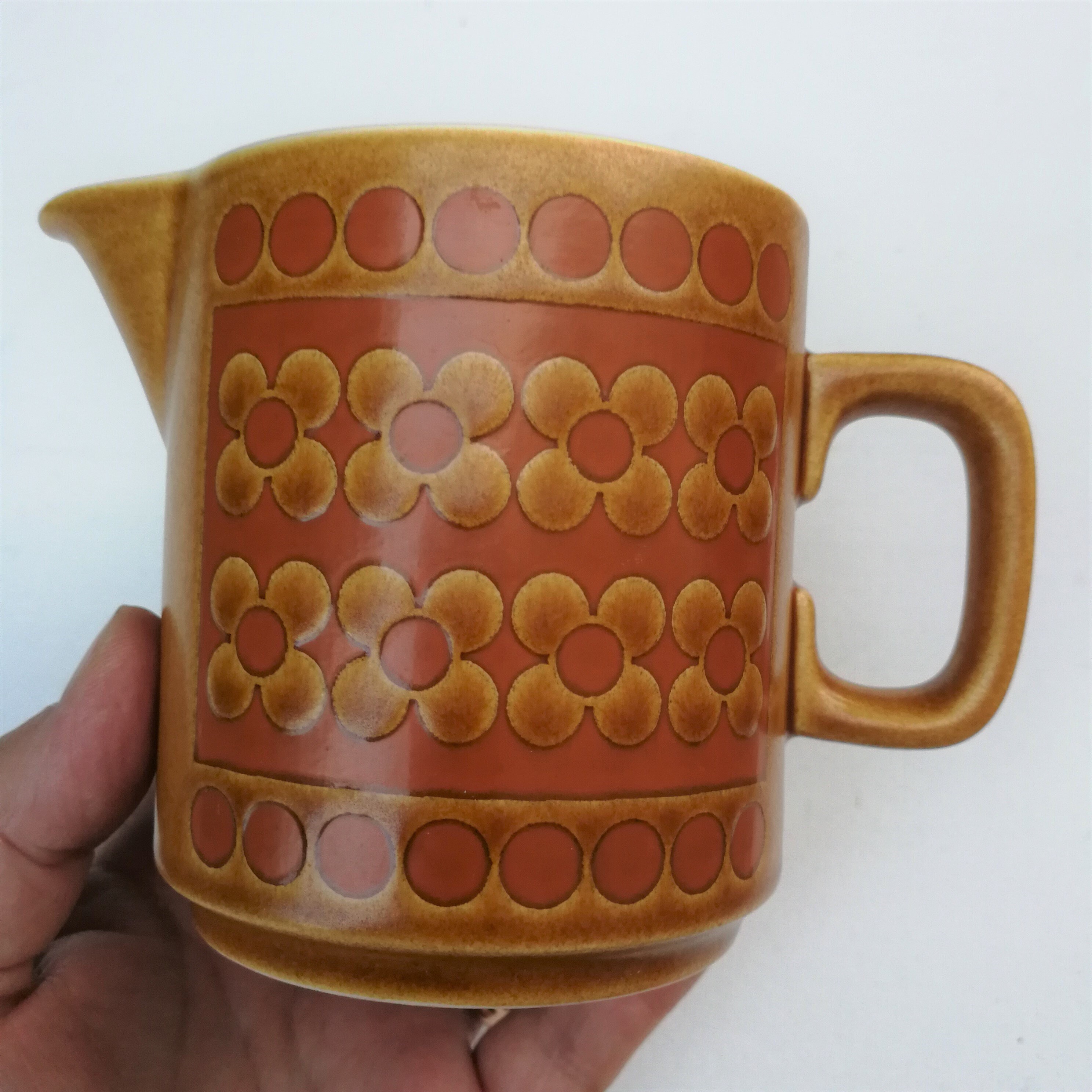 Hornsea Pottery Large MILK JUG in the Saffron Design by John