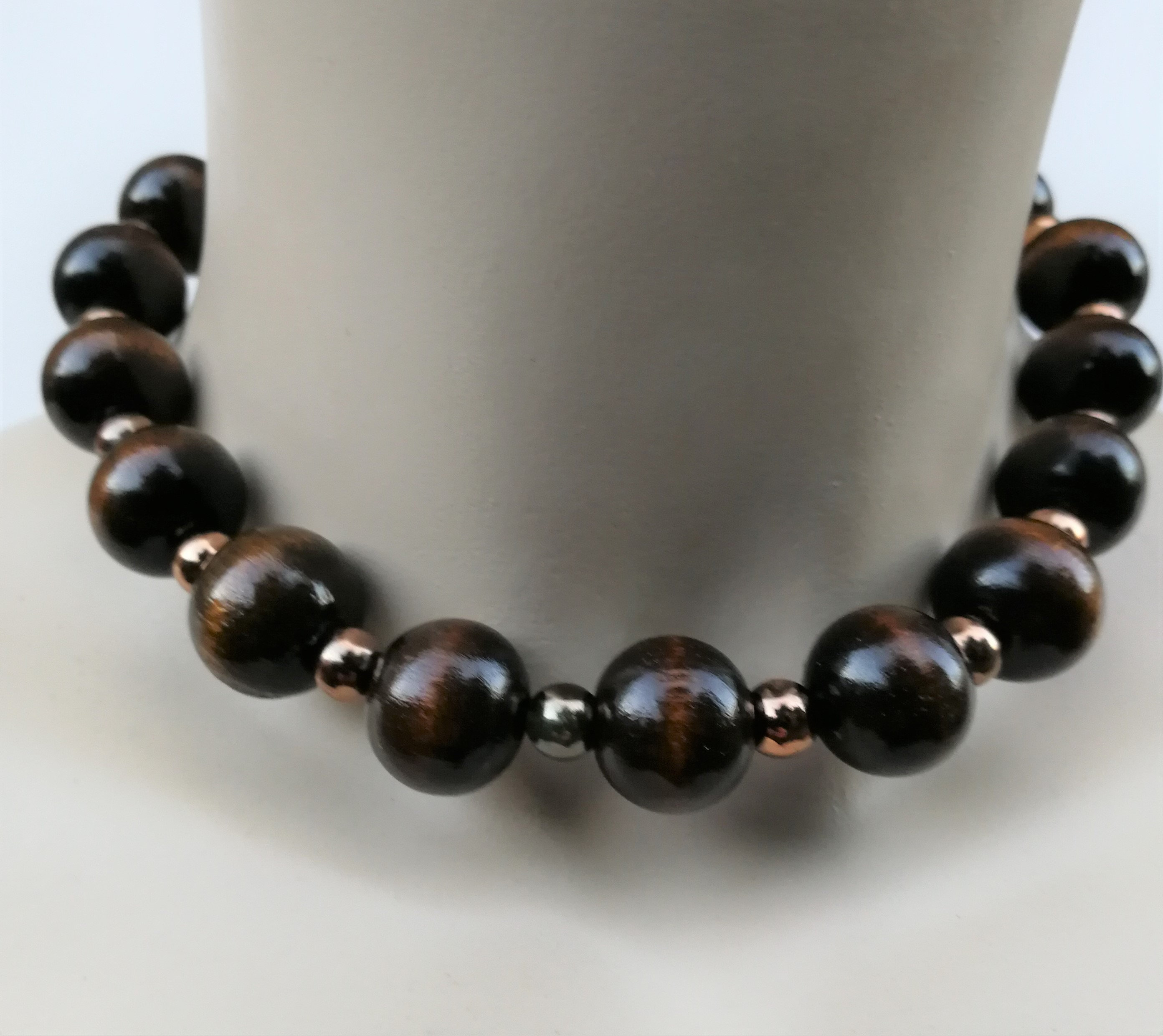 Necklace Chunky Wood Bead Necklace 