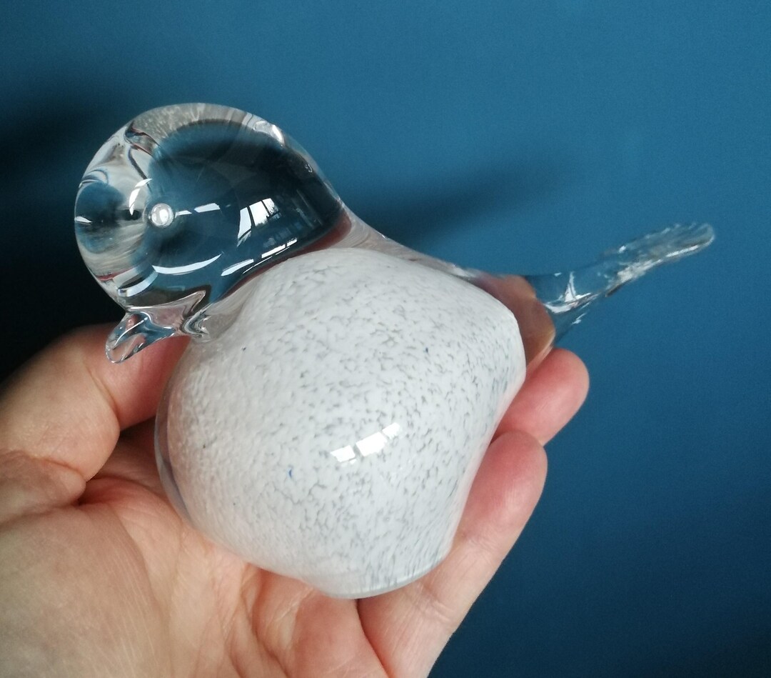 British Clear Glass Bird Paperweight Sculpture - Etsy UK