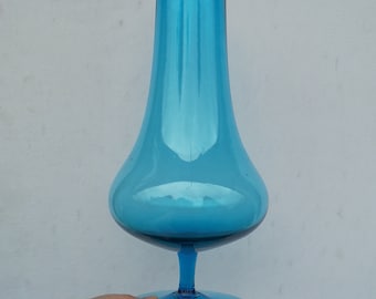 Vintage Hobnail Vase in Kingfisher Blue Possibly Borske Sklo Vintage Hobnail Vase in Kingfisher Blue Possibly Borske Sklo