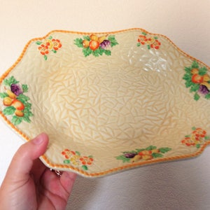 Stunning large Falcon Ware decorative (Early Sylvac) dish bowl hand painted floral design