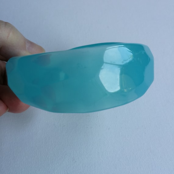 65mm diameter Bangle - funky translucent turquois… - image 4