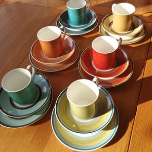 Vintage Susie Cooper Wedgwood Tea Set: Bone China Gay Stripes