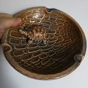 Large Vintage Ceramic Ashtray made by Wade Pottery in England / Collectible Tobacciana / Perfect Gift for Tortoise Lover