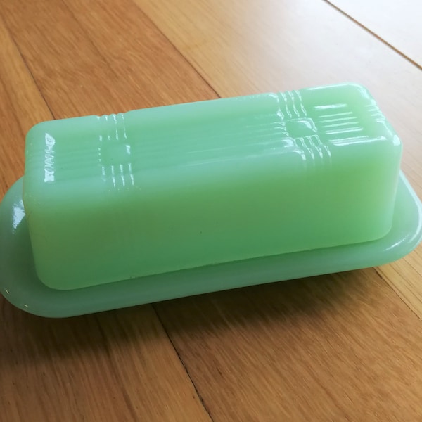 Green Butter Dish Etsy
