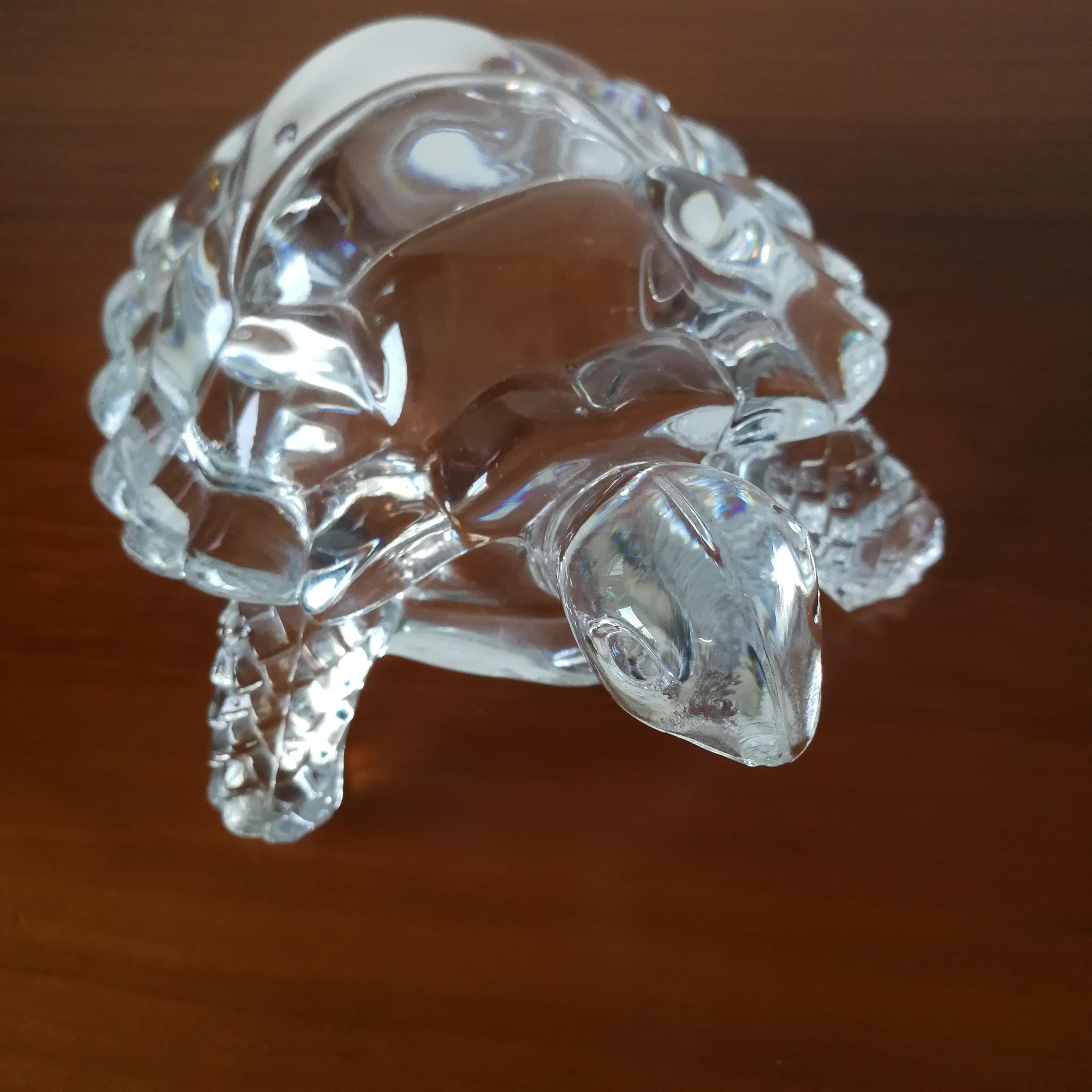 Petrichor Fengshui Vastu Original Tortuga de Cristal Claro para la Paz y la Prosperidad, Tela, Transparente (Medium