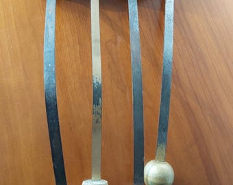 vintage metal and wooden ladies shoe trees stretchers