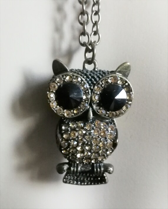 Pendentif Métal Hibou - Bijou Fantaisie Occasion, Style Vintage