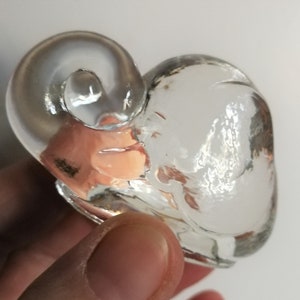Small vintage glass elephant ornament