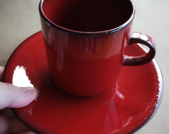 Retro coffee cup and saucer Villeroy and Boch 1970s Granada