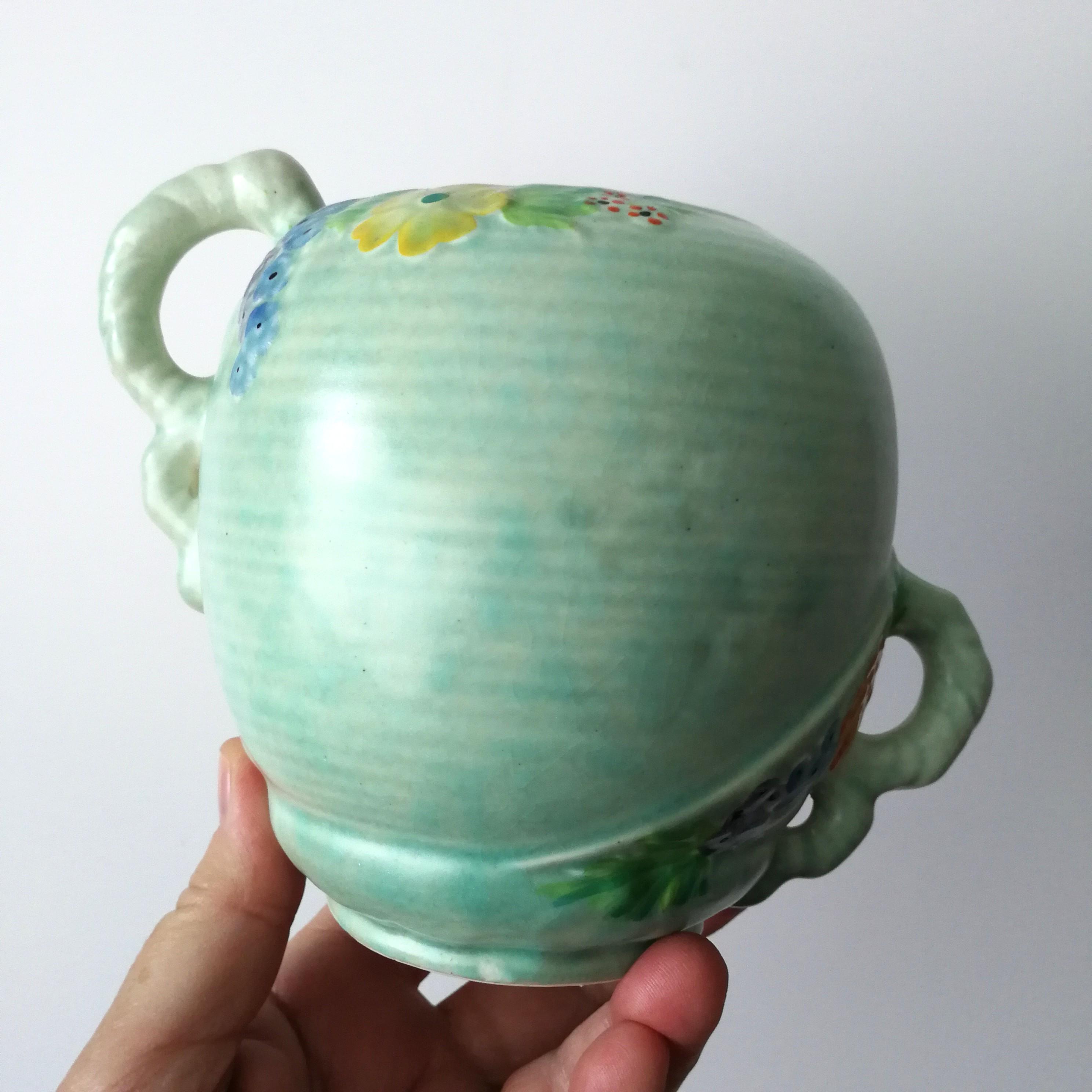 Vintage Carlton Ware Vase: Hand-painted Rock Garden Art Deco