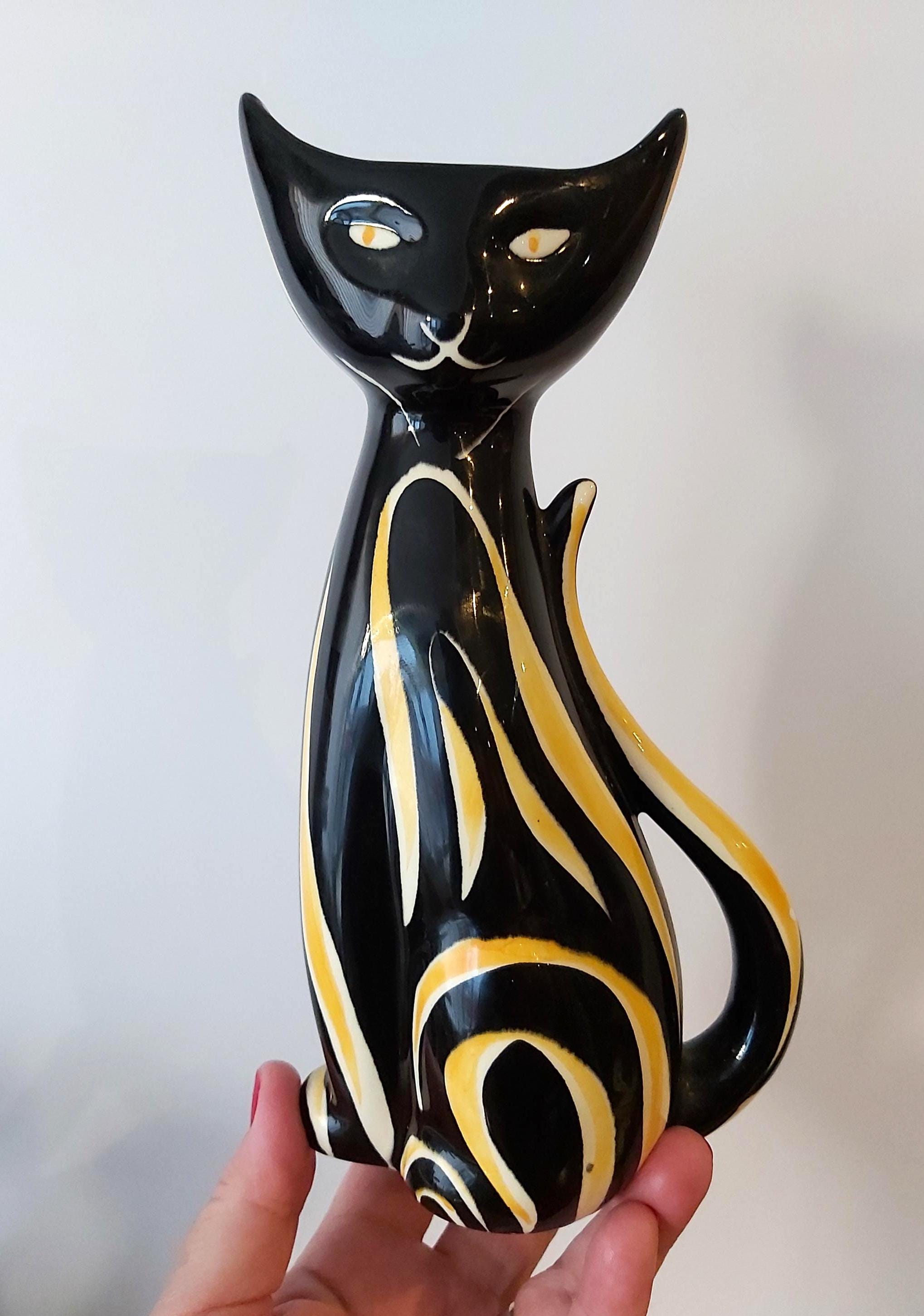 Black 1950's Vase - Etsy
