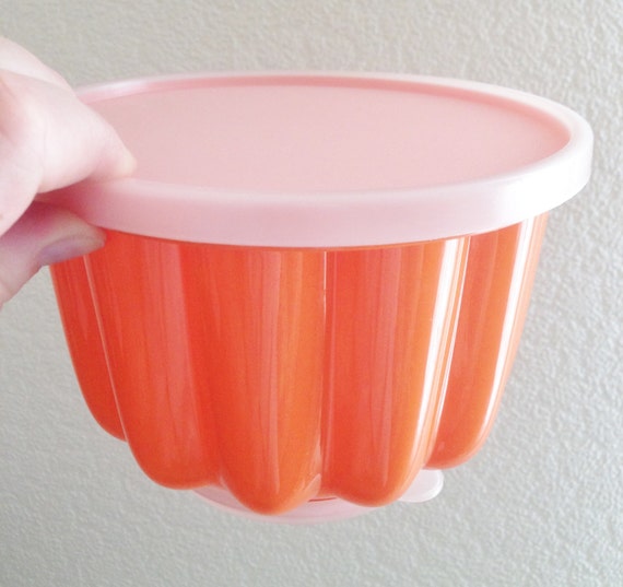 bright orange plastic jelly mold jelly mould great for Summer Etsy
