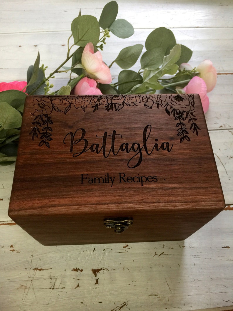 Recipe Box Heirloom Gift for MomPersonalized Recipe Box Etsy
