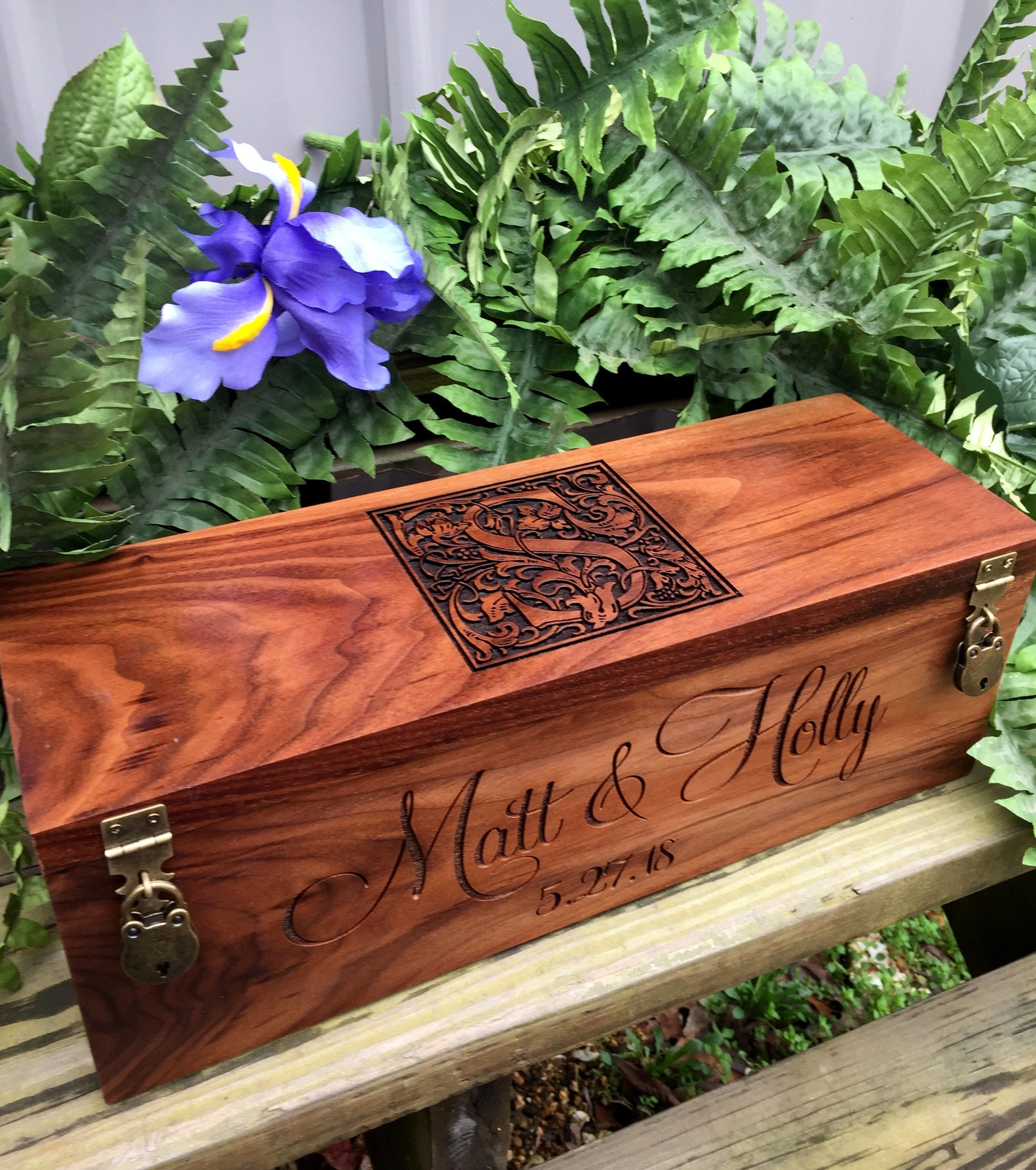 Wine Box Custom Wine Box Wedding Wine Box Wedding Gift Etsy