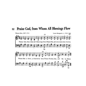 Praise God From Whom All Blessings Flow Christian Doxology Hymn Digital Sheet Music Wedding Funeral Inspirational Gift Pastor Do It Yourself