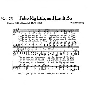 Take My Life and Let It Be Hymn Digital Sheet Music Confirmation Ordination Jesus Pastor Gift DIY Faith Ministry Consecration Printable Art