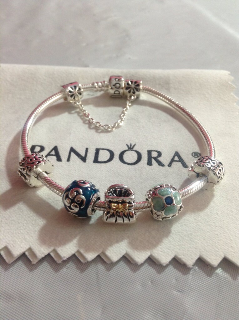Authentic Pandora Charm BRACELET With Threaded Charms Please Etsy