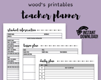 teacher planner teaching planner teacher organization etsy