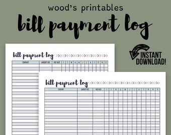 bill organizer bill tracker bill planner bill payment log etsy household bill organizer