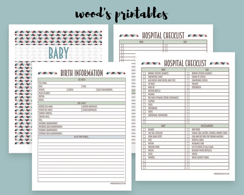 Baby Binder PDF Printable Binder Printables Home Binder Etsy