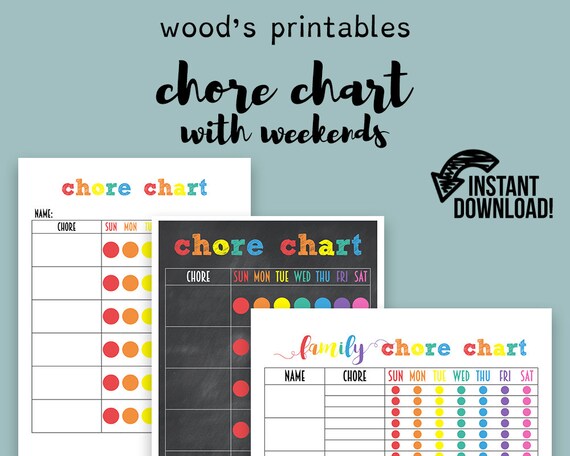 Family Chore Chart Pdf