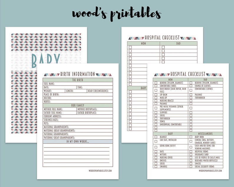 Baby Binder PDF Printable Binder Printables Home Binder Etsy