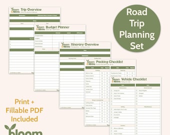 La aventura te espera: Planificador de viajes por carretera (edición para adultos): organizador de viajes imprimible y listas de equipaje