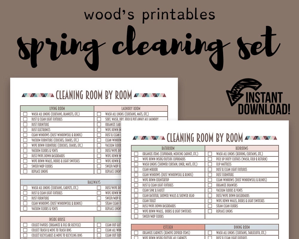 spring cleaning planner pdf