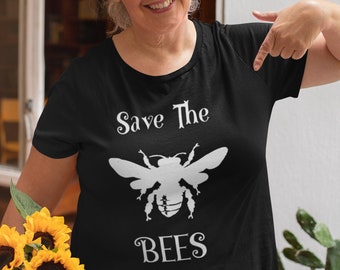 Save The Bees, Bee T Shirt, Bumblebee Shirt, Save The Bumblebee Shirt, Bee Tee Shirt, T-shirt unisex a maniche corte